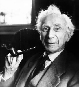 Bertrand Russell smoking